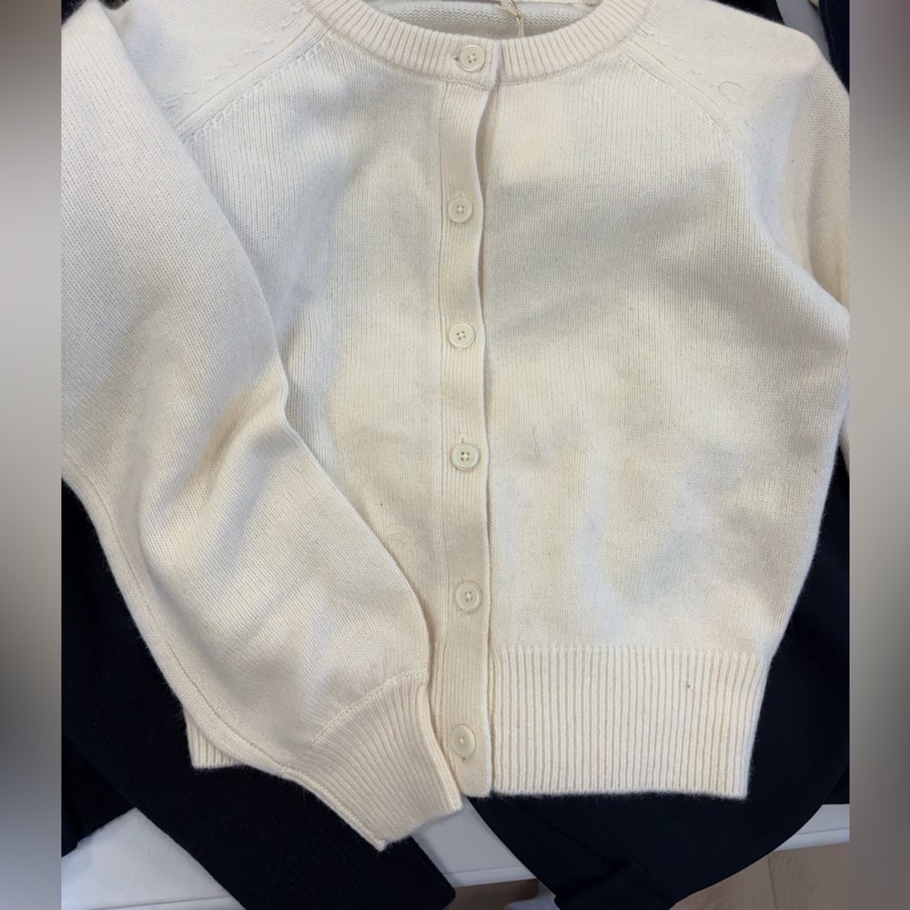 Wilfred Cream Button-Front Cardigan Sweater